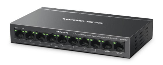 MERCUSYS Desktop Switch MS110CMP 8x 10/100Mbps PoE+ 2x Gigabit Ver. 1.0