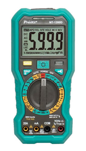 PROSKIT ψηφιακό πολύμετρο MT-1280D 1000V DC NVC True RMS
