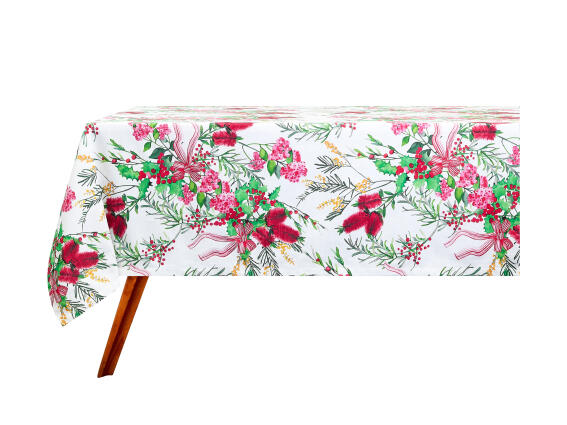 Maxwell & Williams Τραπεζομάντηλο 270x150cm Βαμβακερό Παραλληλόγραμμο Κόκκινο/Λευκό Festive Flora