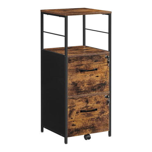 Μεταλλικό Έπιπλο Γραφείου με 2 Συρτάρια και 1 Ράφι 41 x 40.2 x 107.9 cm VASAGLE OFC045B01