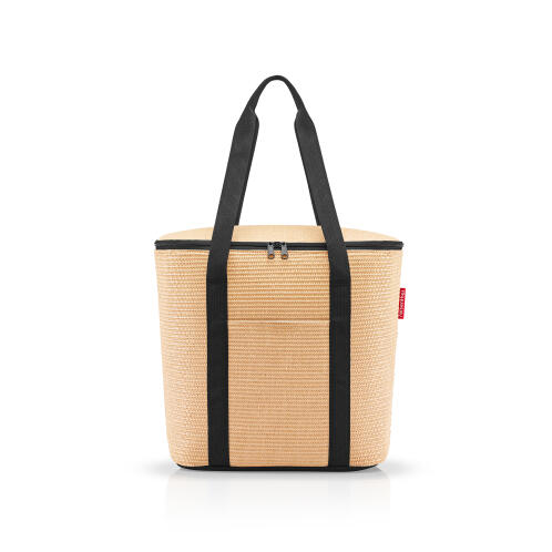 Reisenthel Θερμομονωτική Τσάντα Κρεμ Raffia Black 15lt -Thermoshopper 38x35x16cm