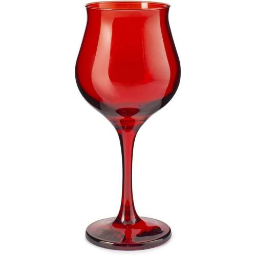 ORIANA FERELLI ΣΕΤ 6 ΠΟΤΗΡΙΑ ΚΡΑΣΙΟΥ ΚΟΛΟΝΑΤΑ 305ml WAVY RED