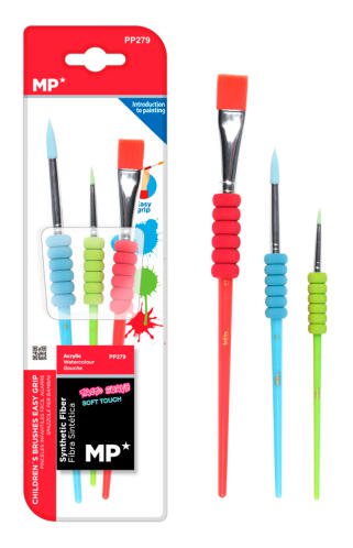 ARTIX PAINTS σετ παιδικών πινέλων ζωγραφικής PP279 διάφορα χρώματα 3τμχ