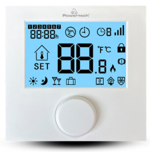 Powertech Ψηφιακός Θερμοστάτης Αερίου PT-1047 Λευκός