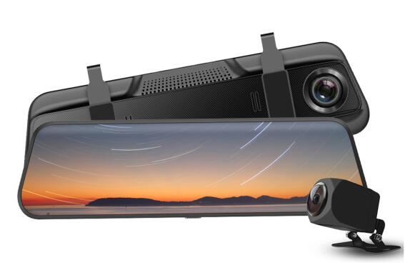 POWERTECH καθρέφτης αυτοκινήτου με κάμερες PT-1330 μπροστινή/οπισθοπορείας 9.66" οθόνη 1080p