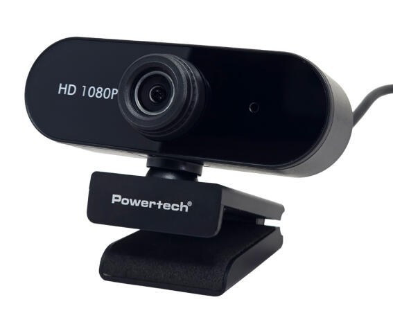 POWERTECH web camera PT-1382 2MP 1080p FHD ρυθμιζόμενη εστίαση 1.5m μαύρη