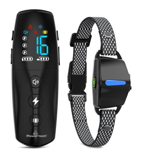 POWERTECH ηλεκτρικό κολάρο εκπαίδευσης σκύλου PT-1398 με ασύρματο χειριστήριο εμβέλεια 800m