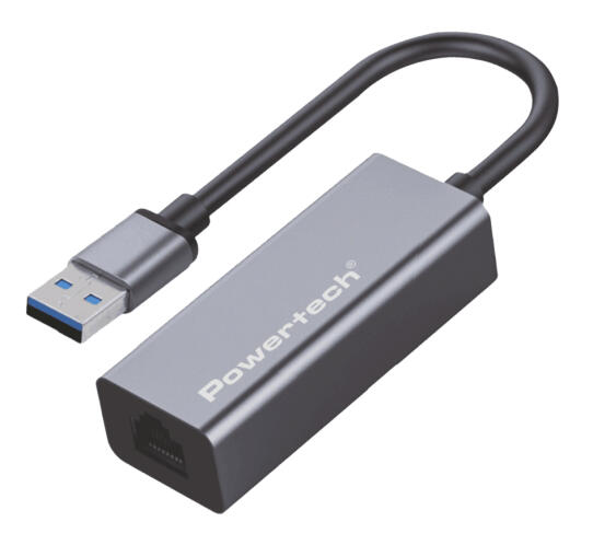 POWERTECH αντάπτορας δικτύου PT-1454 USB 1000Mbps Ethernet γκρι