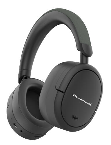 POWERTECH headphones PT-1462 ενσύρματα & ασύρματα ANC & ENC 40mm 300mAh μαύρα