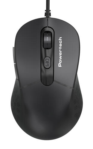 POWERTECH ενσύρματο ποντίκι PT-1467 οπτικό έως 1600DPI μαύρο