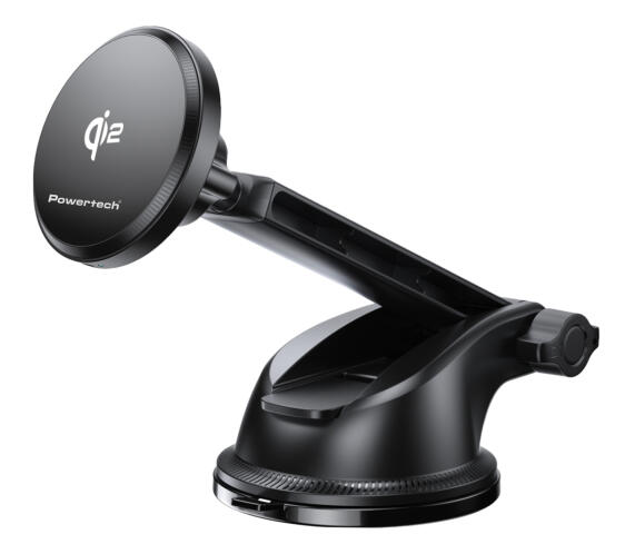 POWERTECH ασύρματος φορτιστής & βάση smartphone αυτοκινήτου PT-1492 Qi2 15W μαύρος