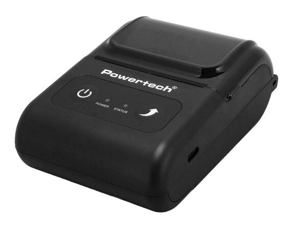 POWERTECH φορητός θερμικός εκτυπωτής αποδείξεων PT-1508 USB-C/Bluetooth μαύρος