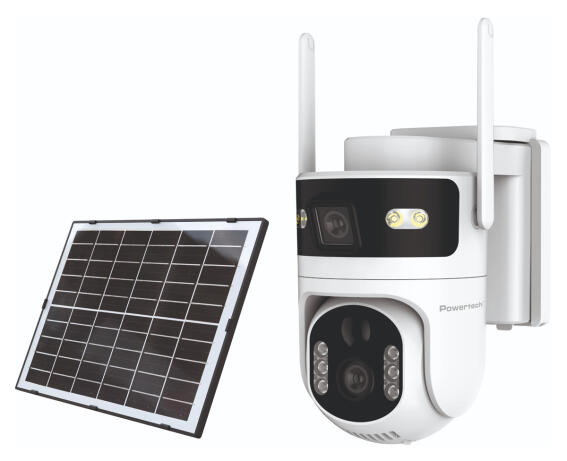 POWERTECH smart ηλιακή κάμερα PT-1547 dual lens 4MP 4G PTZ SD IP65