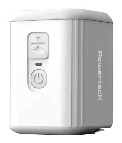 POWERTECH μίνι τρόμπα PT-1553 με φακό 5W επαναφορτιζόμενη λευκή