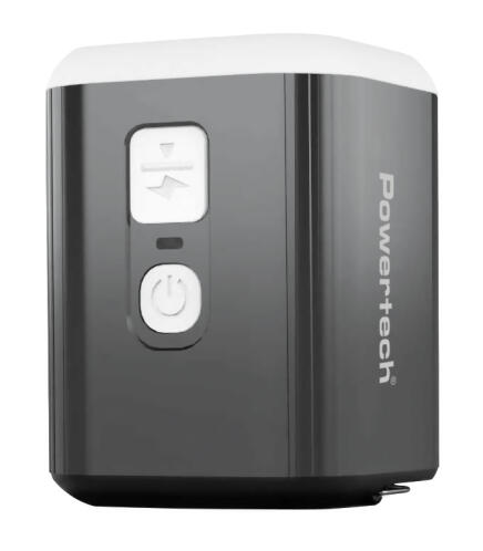 POWERTECH μίνι τρόμπα PT-1554 με φακό 5W επαναφορτιζόμενη μαύρη