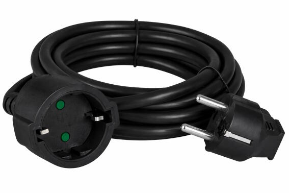 POWERTECH μπαλαντέζα ρεύματος PT-1562 1x schuko 16A 5m μαύρη