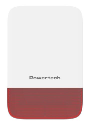 POWERTECH σειρήνα PT-1608 εξωτερικού χώρου IP65 433MHz 120dB 5000mAh κόκκινη