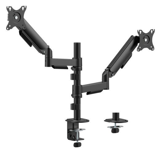 POWERTECH βάση γραφείου για 2x οθόνες PT-1628 17-32" έως 9kg