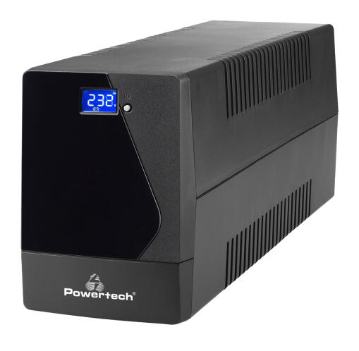 POWERTECH UPS Line Interactive PT-1800LCD με οθόνη 1800VA 1080W 4x Schuko 2x RJ45/RJ11 USB Type B