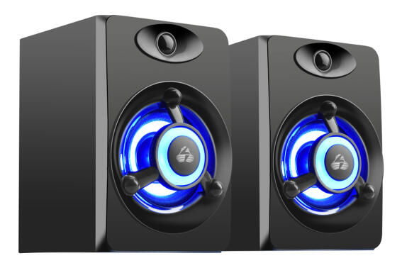 POWERTECH ηχεία Crystal sound PT-842 2x 3W 3.5mm μαύρα