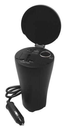 POWERTECH inverter αυτοκινήτου PTL-022 150W 12V DC σε 220V AC με USB/USB-C