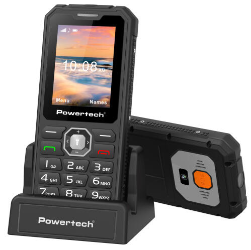 POWERTECH κινητό τηλέφωνο Sentry Armor dual SIM πλήκτρο SOS 4G IP67 μαύρο