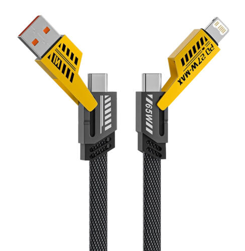 POWERTECH καλώδιο USB-C/USB σε USB-C/Lightning PTR-0164 65W 480Mbps 1m μαύρο