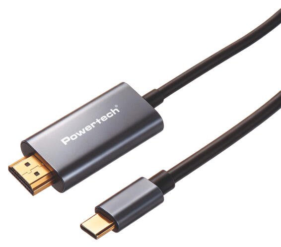 POWERTECH καλώδιο USB-C σε HDMI PTR-0210 4K/30Hz 10 Gbps 2m μαύρο