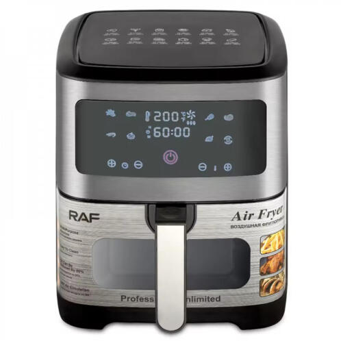 Raf Air Fryer 8Lt με Ψηφιακό Έλεγχο για Υγιεινό Μαγείρεμα Χωρίς Λάδι 1300W R.5350