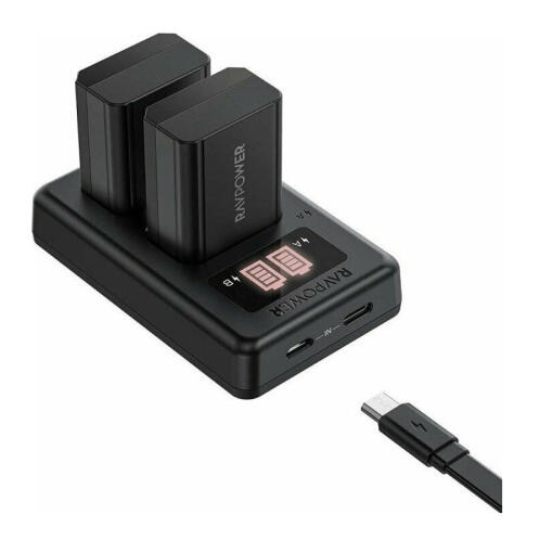 Διπλός Φορτιστής Μπαταρίας Φωτογραφικών Μηχανών Sony με 2 Μπαταρίες RAVPower RP-PB056