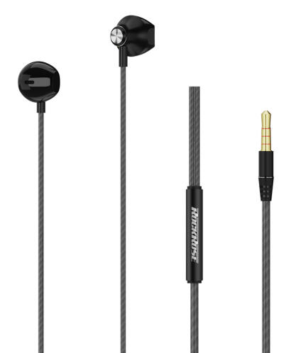 ROCKROSE earphones με μικρόφωνο Sense MC 3.5mm 1.2m μαύρα