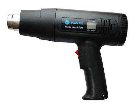 Sunshine RS-1800D Πιστόλι Θερμού Αέρα 2 Ταχύτητες LCD 1800W Μαύρο