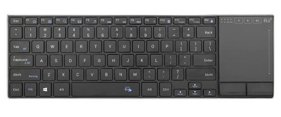 RIITEK ασύρματο πληκτρολόγιο RT721 με touchpad Bluetooth & 2.4GHz