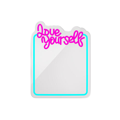 Forever Light Neon Mirror LED Love Yourself/Turquoise Pink - Διακοσμητικός Καθρέπτης με LED Neon