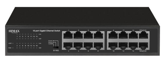 HIMAX switch S116G 16x Ethernet θύρες έως 1000Mbps