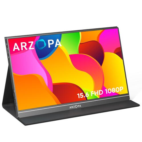 Arzopa Portable Laptop Monitor Black 15.6'' FHD 1080P S1 TABLE