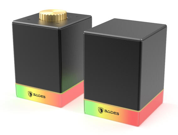 SADES gaming ηχεία Dionsyn με RGB φωτισμό 2x 5W Bluetooth & USB-C/USB μαύρα