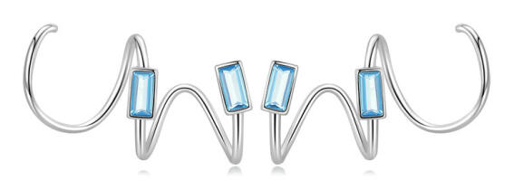 BAMOER σκουλαρίκια καρφωτά SCE1463 με κυβική ζιρκόνια ασήμι 925 ασημί