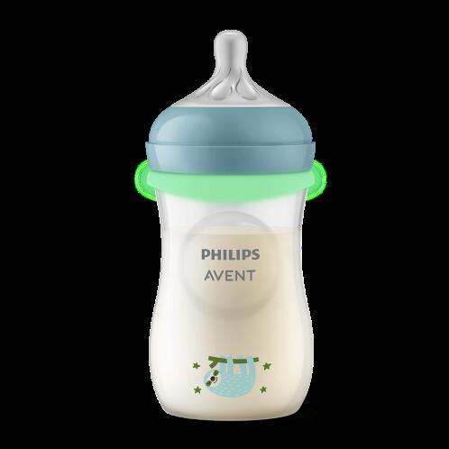 Philips Avent Μπιμπερό Natural Response με δακτύλιο που φωσφορίζει στο σκοτάδι 3-6 μηνών Νο3 ροή 260ml