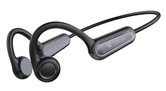 CELEBRAT neckband earphones SE9 OWS Bone Conduction 16.3mm 180mAh μαύρα