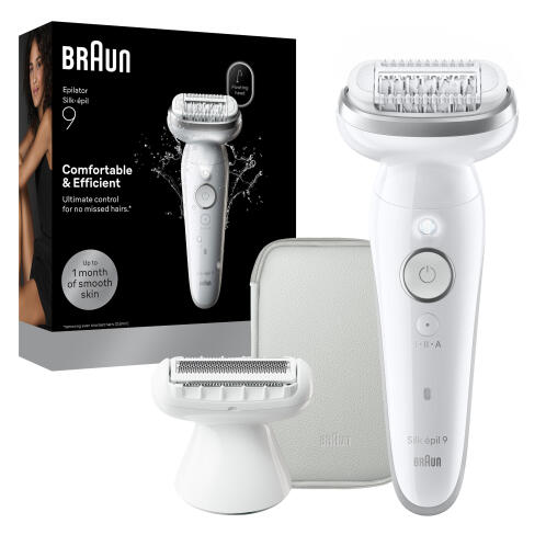 BRAUN Αποτριχωτική Μηχανή Wet & Dry, Sesnsosmart + 3 Εξαρτήματα - SES9-030/N