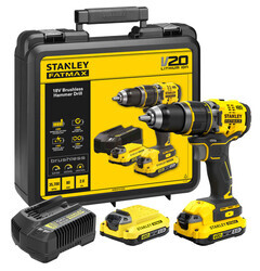 Stanley Κρουστικό Δραπανοκατσάβιδο Brushless V20 Li-Ion 18V 2x2Ah