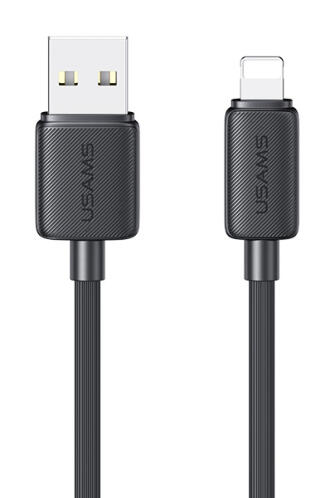 USAMS καλώδιο Lightning σε USB US-SJ694 2.4A 480Mbps 2m μαύρο