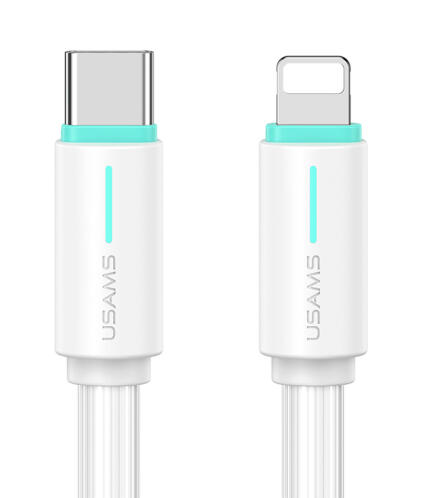 USAMS καλώδιο Lightning σε USB-C US-SJ735 30W 480Mbps 1m λευκό