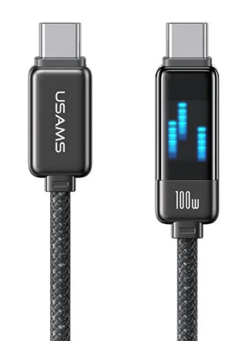 USAMS καλώδιο USB-C SJ744 100W 480Mbps 1.2m μαύρο