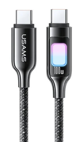 USAMS καλώδιο USB-C SJ750 100W 480Mbps 1.2m μαύρο
