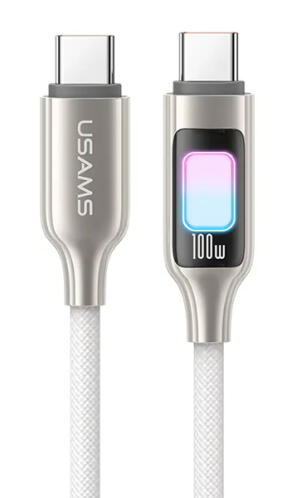 USAMS καλώδιο USB-C SJ750 100W 480Mbps 1.2m λευκό
