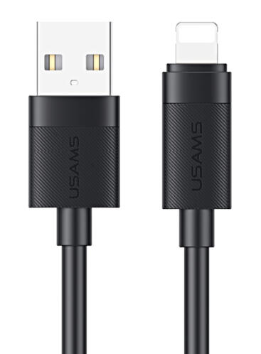 USAMS καλώδιο Lightning σε USB SJ778 2.4A 480Mbps 1m μαύρο