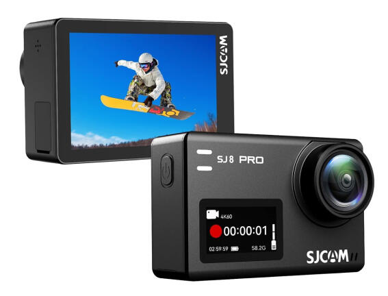 SJCAM action camera SJ8 Pro οθόνη αφής 12MP/4K WiFi αδιάβροχη θήκη μαύρη