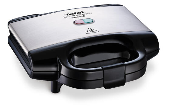 Tefal Τοστιέρα για 2 Τοστ 700W SM157236 Μαύρη Inox
